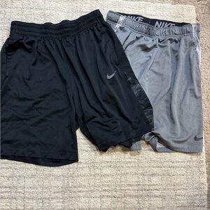 Nike Men's Dual Pack Black and Gray Athletic Shorts